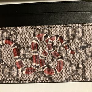 Gucci Black and Red Key & Card Holder